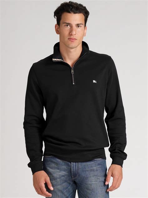 burberry men's pullover half zip.